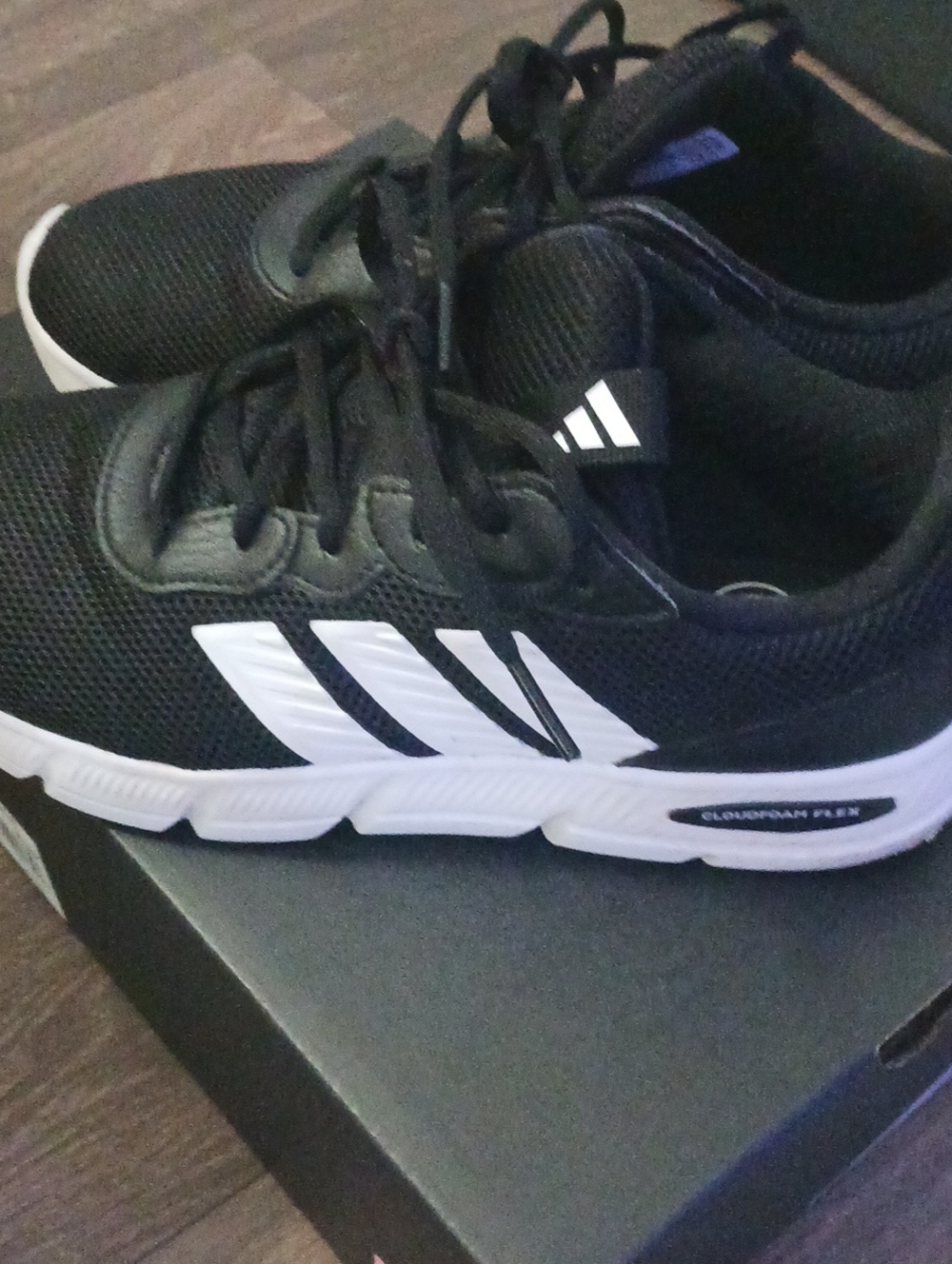 Adidas Cloudfoam Flex - Laces Women 8 Wide, Black